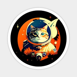 Astronaut cat splash art Magnet